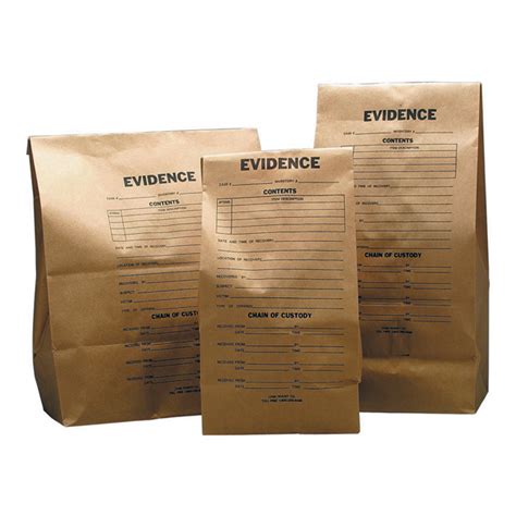 Kraft Evidence bags 